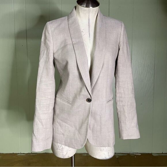 J. Crew Parke Stretch Linen Blend Blazer‎ in Flax Light Tan Brown 0 - Picture 2 of 11